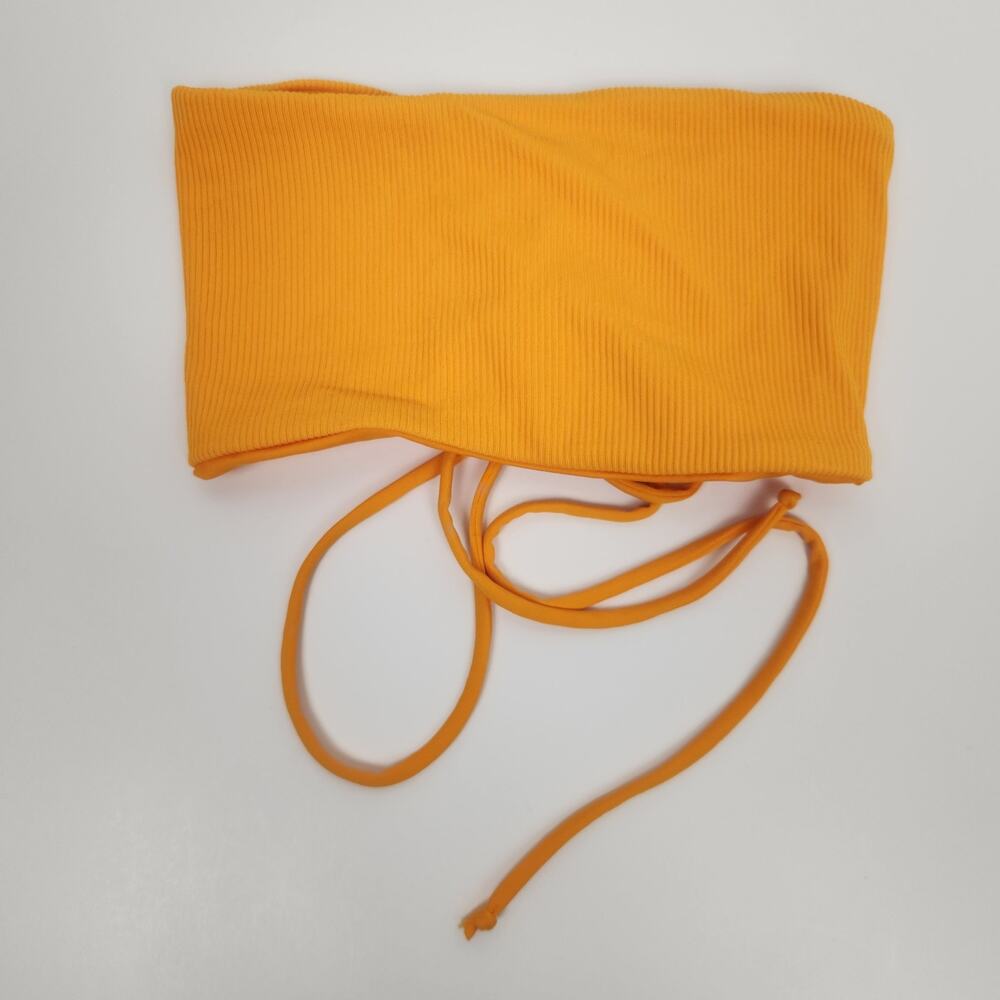 L*Space Beach Wave Bikini Top Strapless In Orange Size XS NWT Adjustable